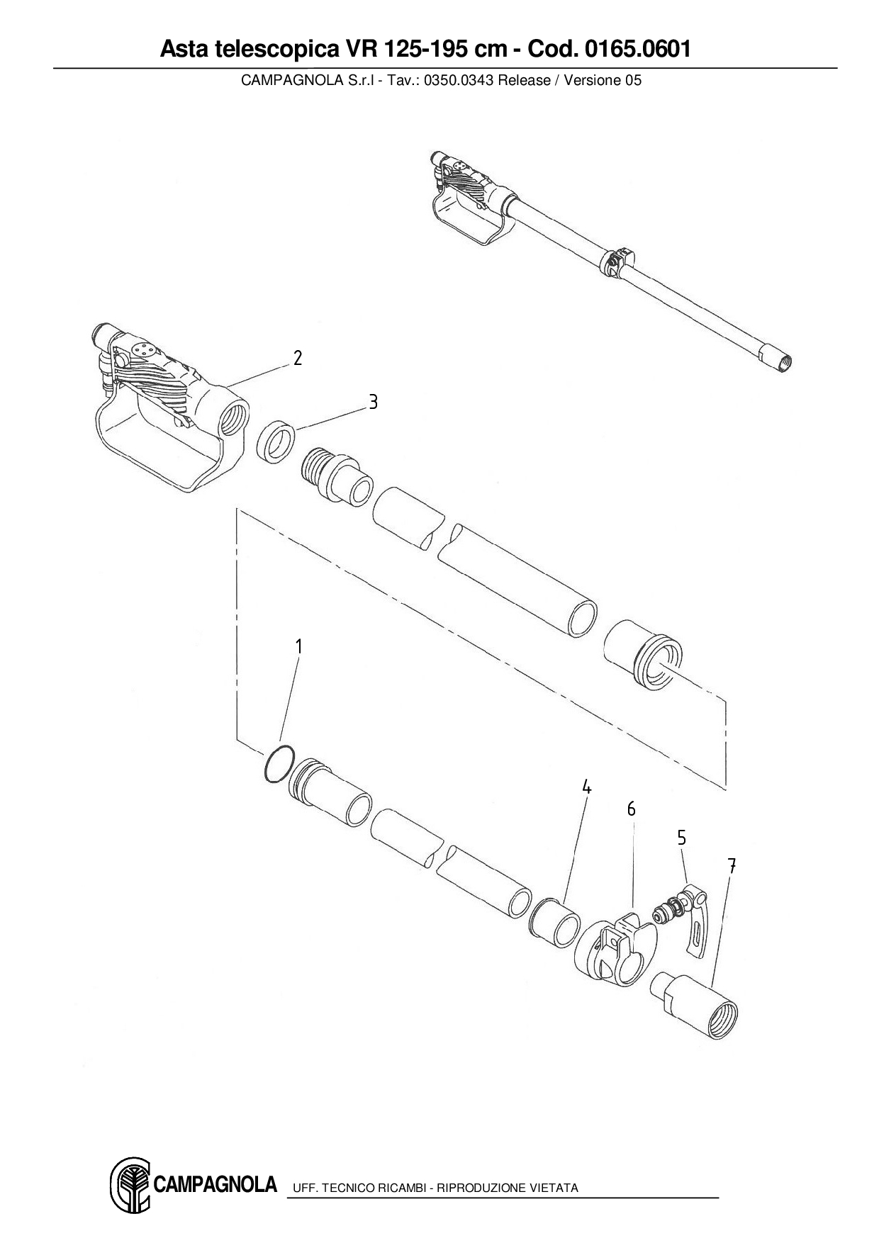 0165.0601_Asta telescopica VR 125-195 cm.